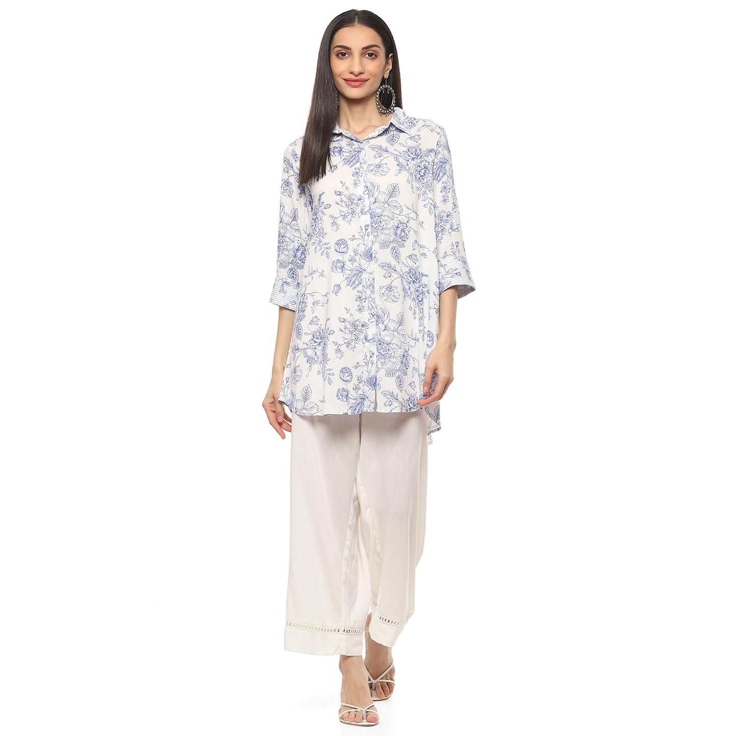 BIBA Women Solid Regular Mid Rise Mix and Match Pants (Boho STORY20143_Off White_L)
