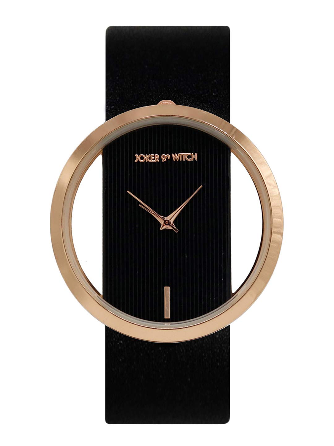 Joker & Witch Noir Black and Rosegold Analogue Watch Bracelet Set for Women