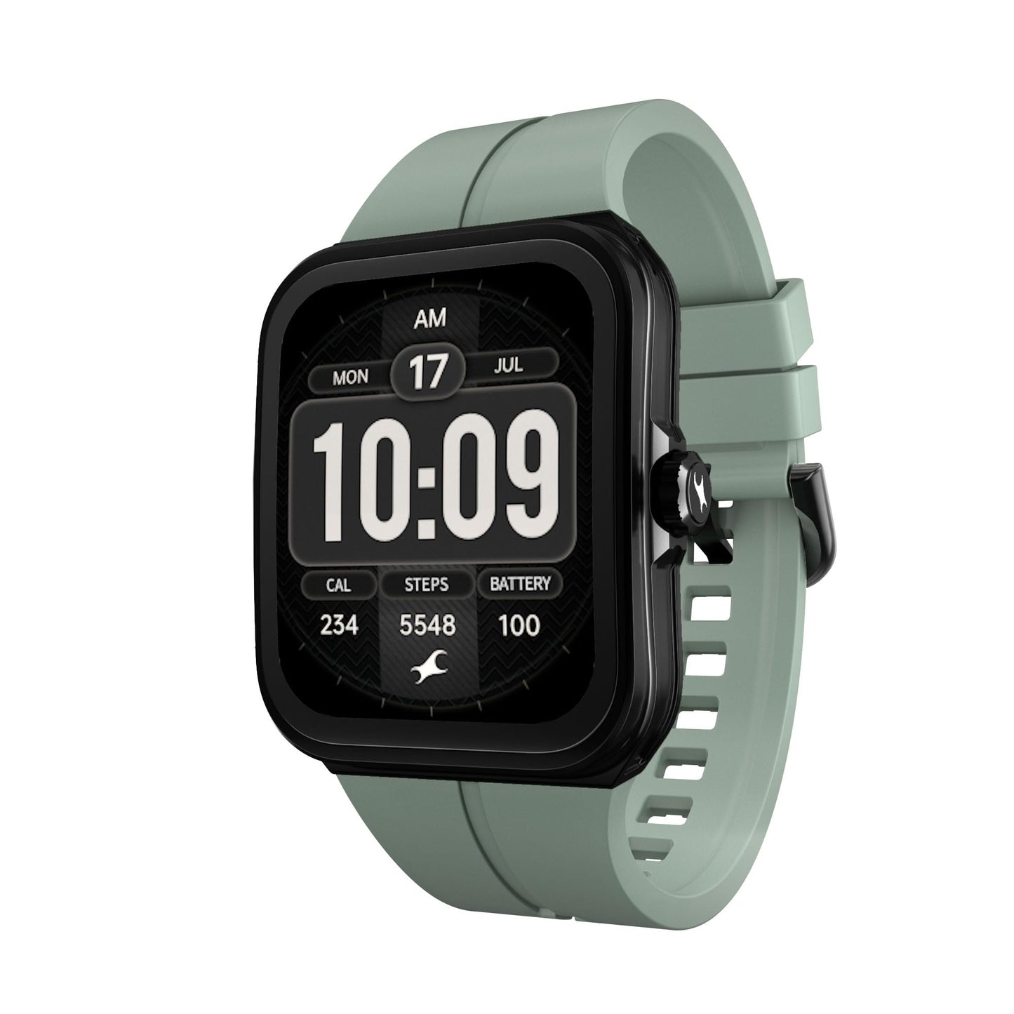 Fastrack VOX Neo Smart Watch with 1.91” Curved TFT Display, Rotary Crown, Offline Voice Commands,To-Do list, BT Calling, 24/7 Health Suite, SpO2, HRM, Sleep Tracking, IP68 Water Resistant - Leafy Sage