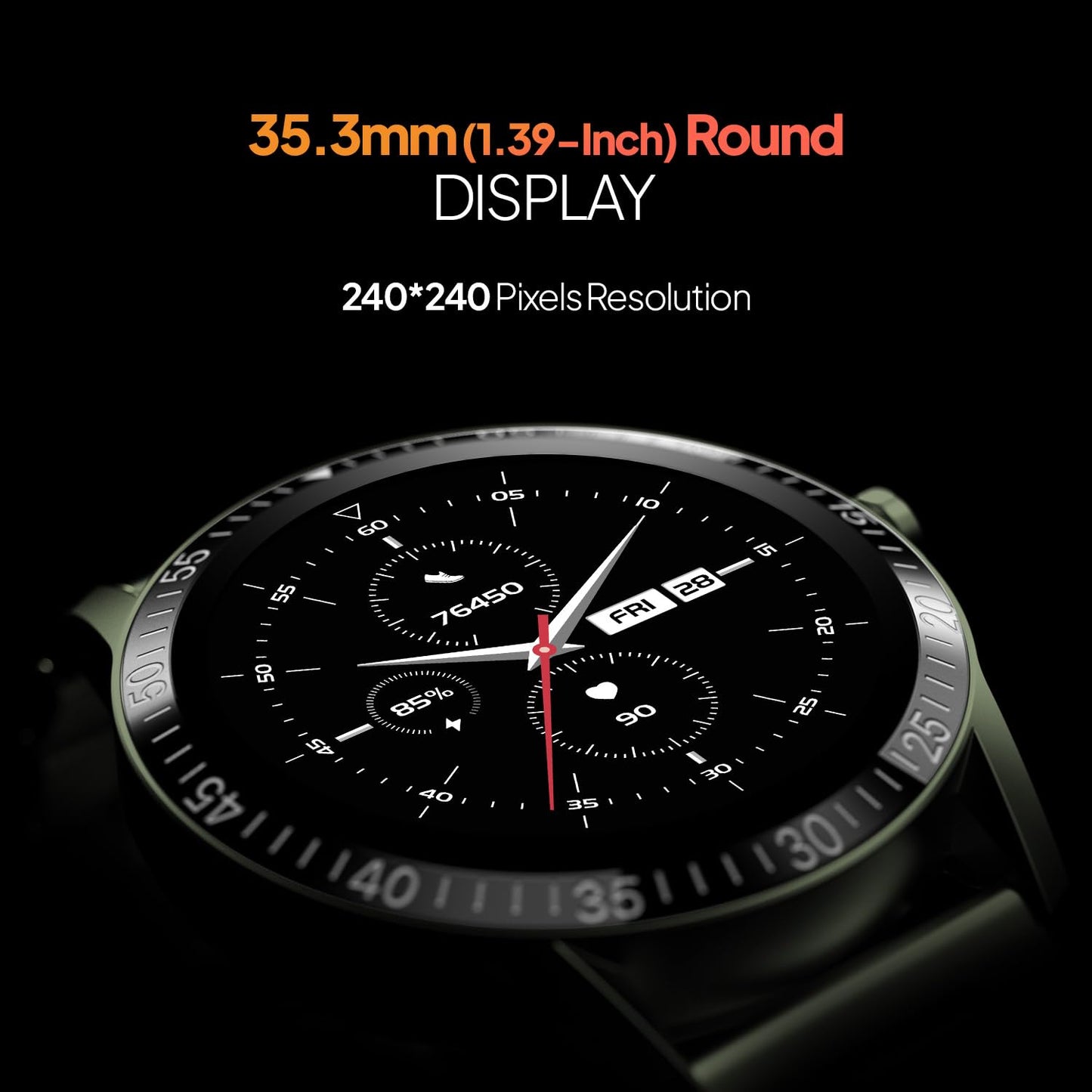 Fire-Boltt Talk Bluetooth Calling Smartwatch, 1.39" TFT Display with Dual Button, Hands On Voice Assistance, 120 Sports Modes, in Built Mic & Speaker (Talk, Green Wave)