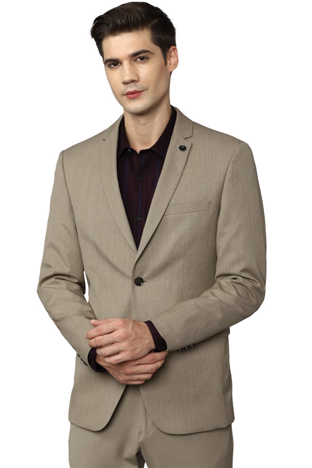 Allen Solly Men's Blazer (ASBZMSLF407773_Khaki