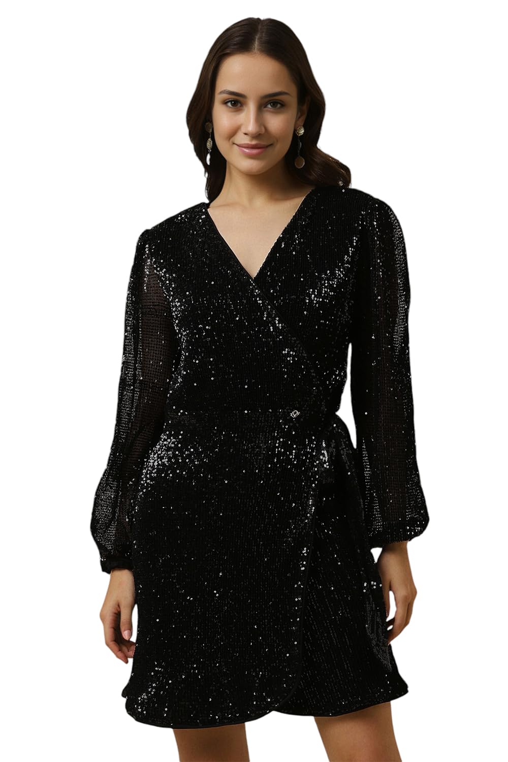 Allen Solly Women's Polyester Modern Mid-Thigh Length Dress