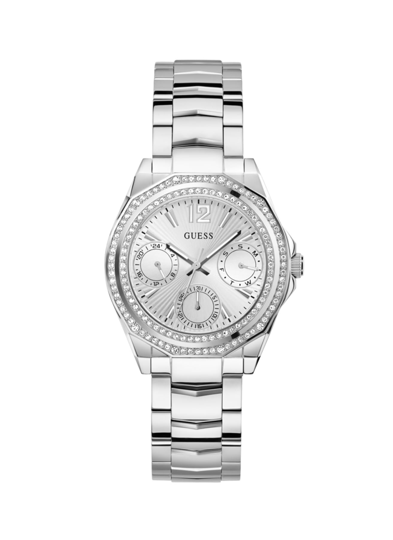 GUESS Ritzy Women's Stainless Steel Watch, Silver, bracelet