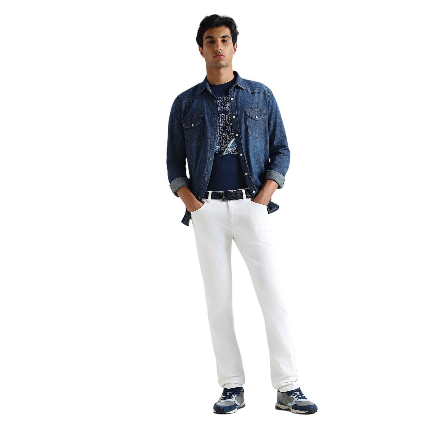 Pepe Jeans Men's Straight Jeans (PM208131P573_White