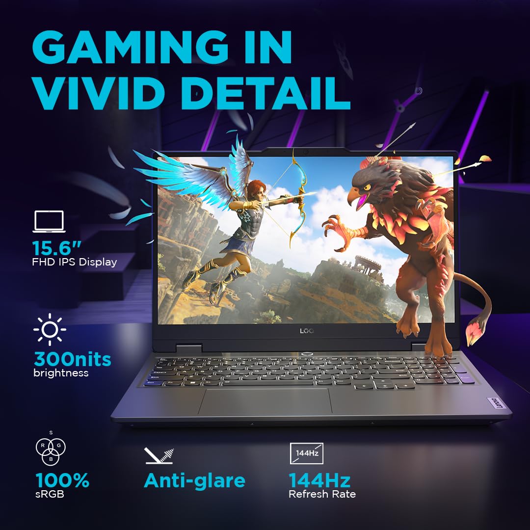 Lenovo LOQ Intel Core i7-14700HX 15.6" (39.6cm) 144Hz 300Nits FHD Gaming Laptop (16GB/1TB SSD/Win 11/NVIDIA GeForce RTX 4060 8GB Graphics/100% sRGB/Office 21/1Yr ADP Free/Grey/2.4Kg), 83DV00BEIN