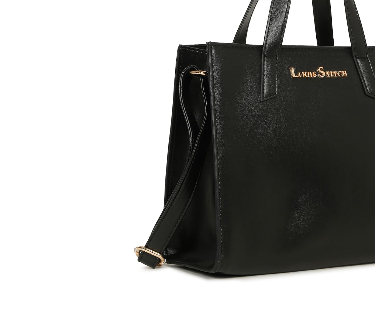 LOUIS STITCH Stylish Black Handbag for Women | Ladies Satchel Handbag for Travel, Office, College | LDB-VF1039-HBJB