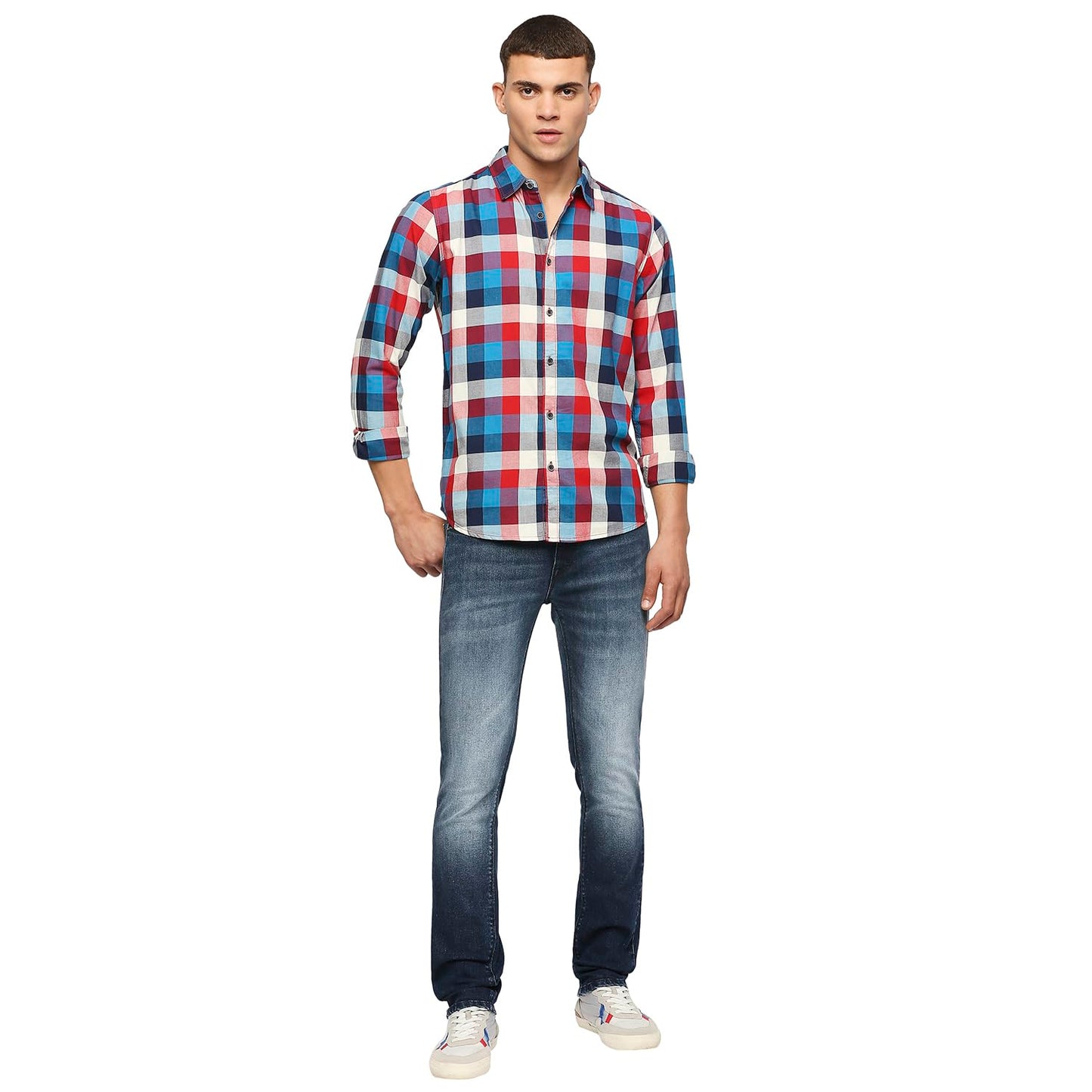 Pepe Jeans Men's Regular Fit Checked Shirts