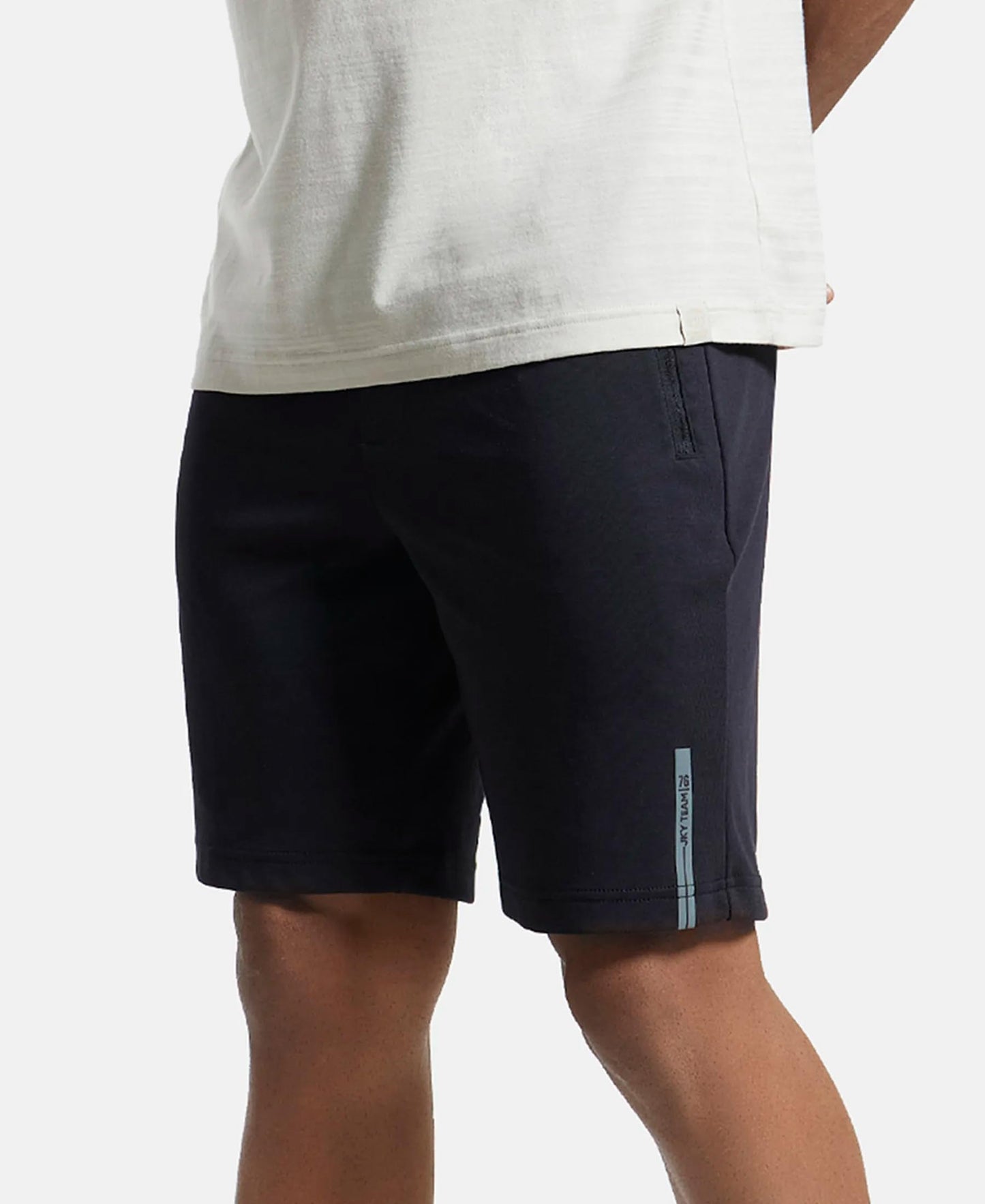 Jockey Men's Straight Fit Shorts (AM14_Black_Large)