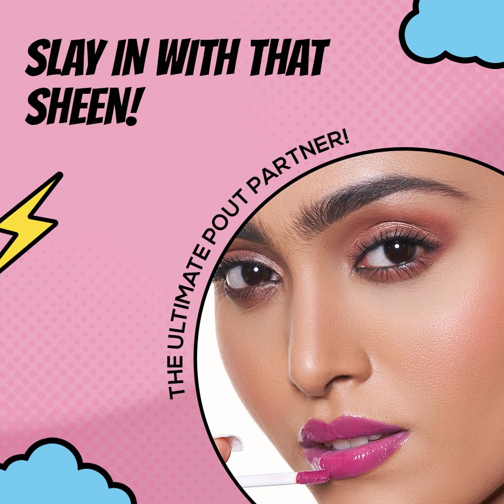 RENNE Everyday Quick Gloss - Plum Dream, Supple Glossy Lips, For Long Lasting Hydration, Lightweight & Non-Sticky Formula with Subtle Tint, Shea Butter & Vitamin E Infused