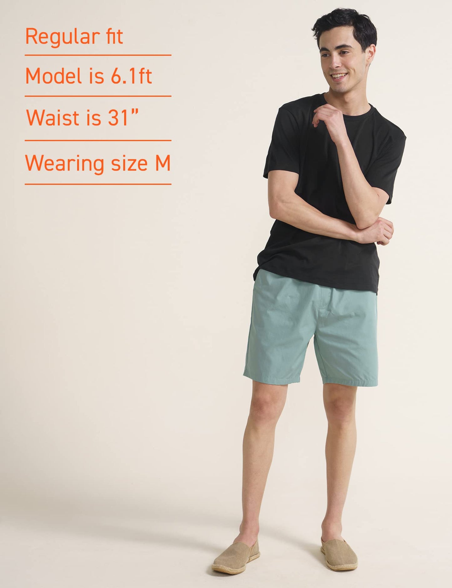 DAMENSCH Cotton Lounge Shorts for Men, Elasticated Waistband, Bermuda, Relaxed Fit Half Pant, Home Shorts for Man-Nap Green-L