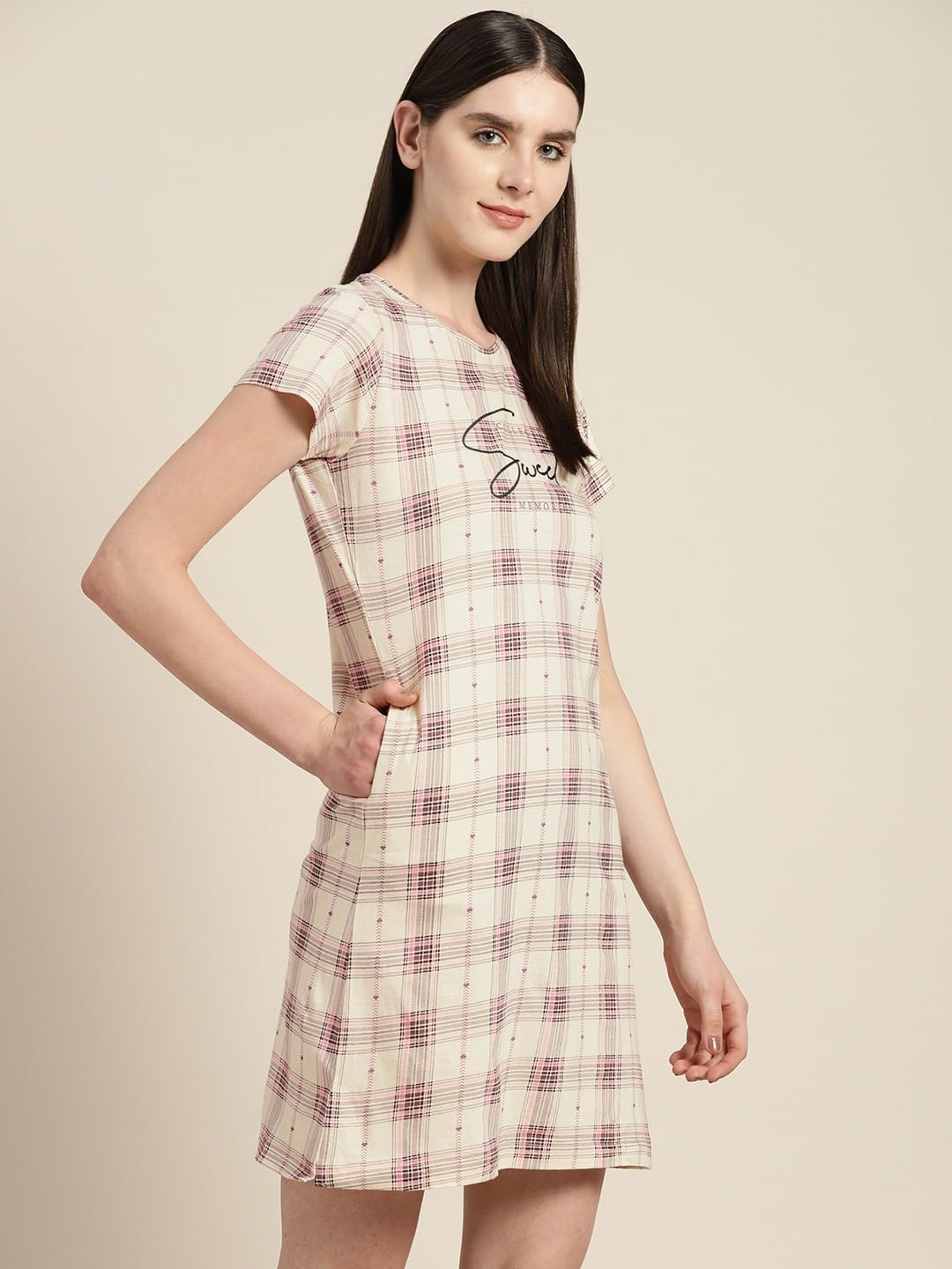 Sweet Dreams Women Printed Night Dress