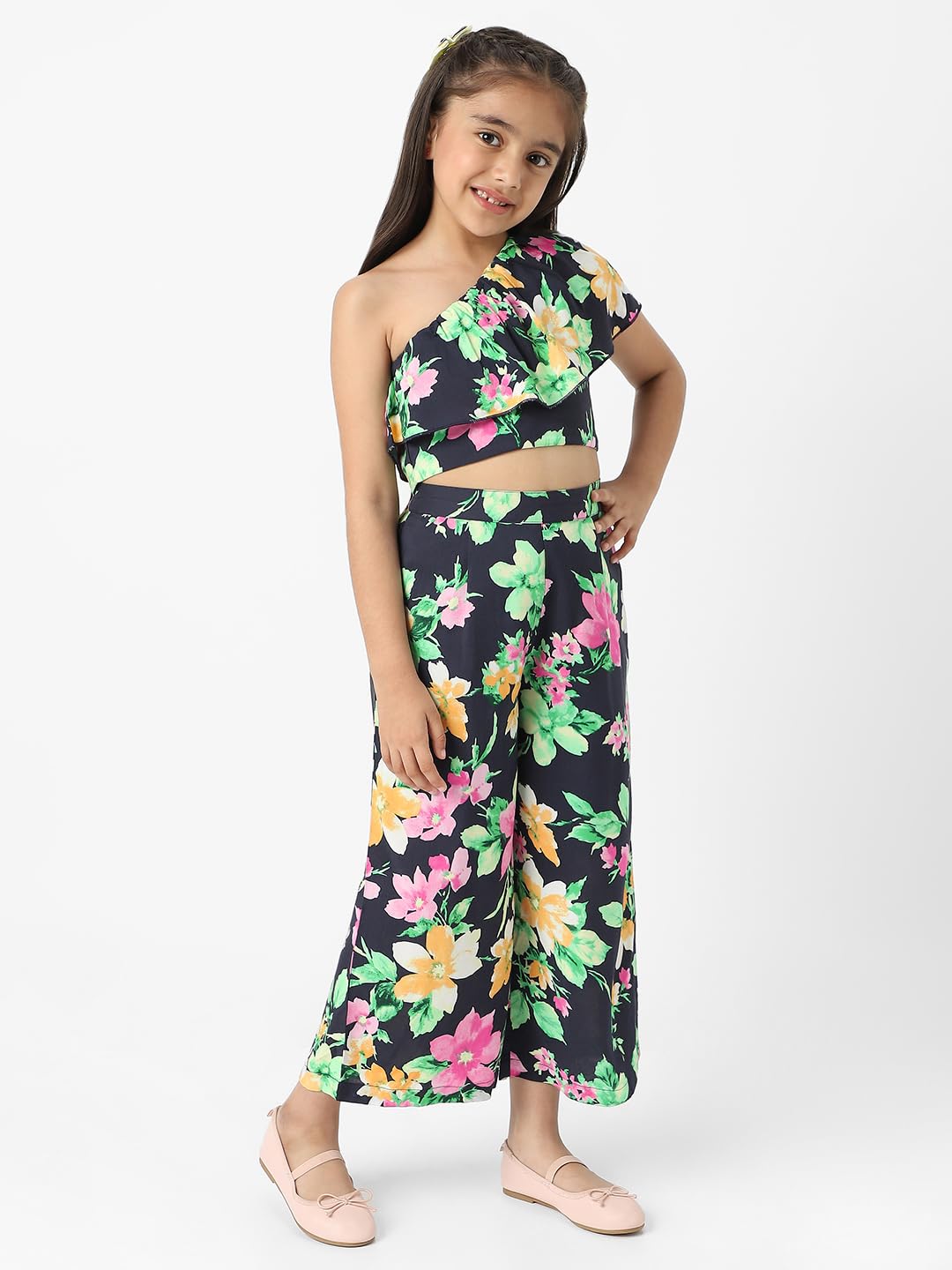 Nautinati Girls Combo Set of Asymmetrical Top and Bottoms
