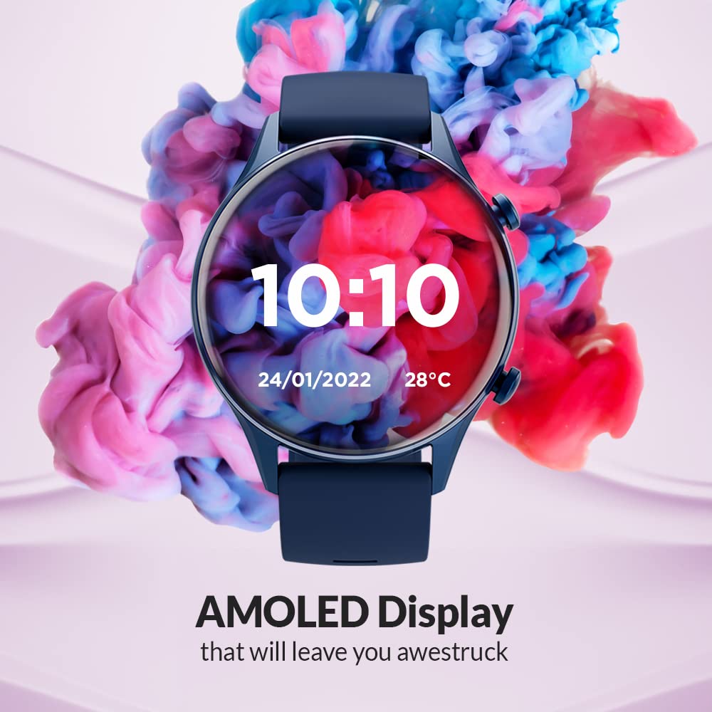 Titan Smart Pro Smartwatch with AMOLED Display,GPS,Temperature,Stress & Sleep Monitor,Multisport Tracker, SpO2,Women Health Monitor,5 ATM Water Resistance & Upto 14 Days Battery Life - 90149AP04(Red)