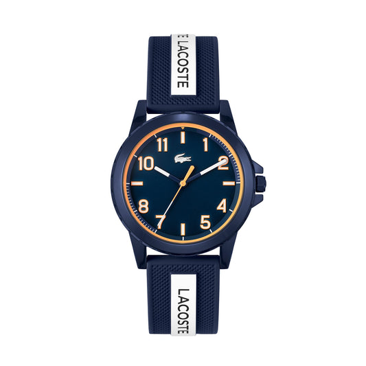 Lacoste Rider Qtz Basic Blue Round Dial Unisex Watch|Blue Silicone Material|Multi Color Band - 2020142