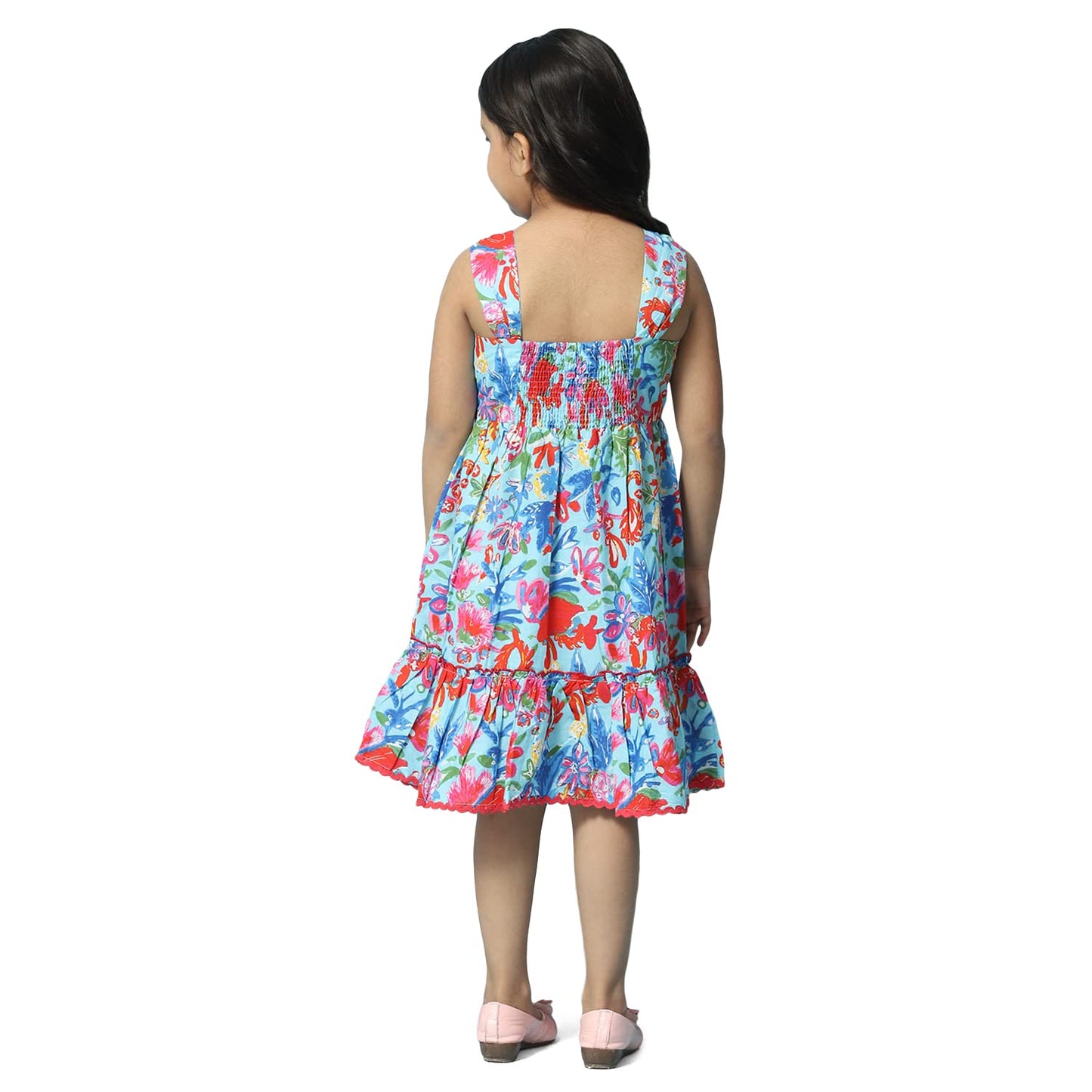 BIBA Girl Printed Kid(KW5261_Blue_3)