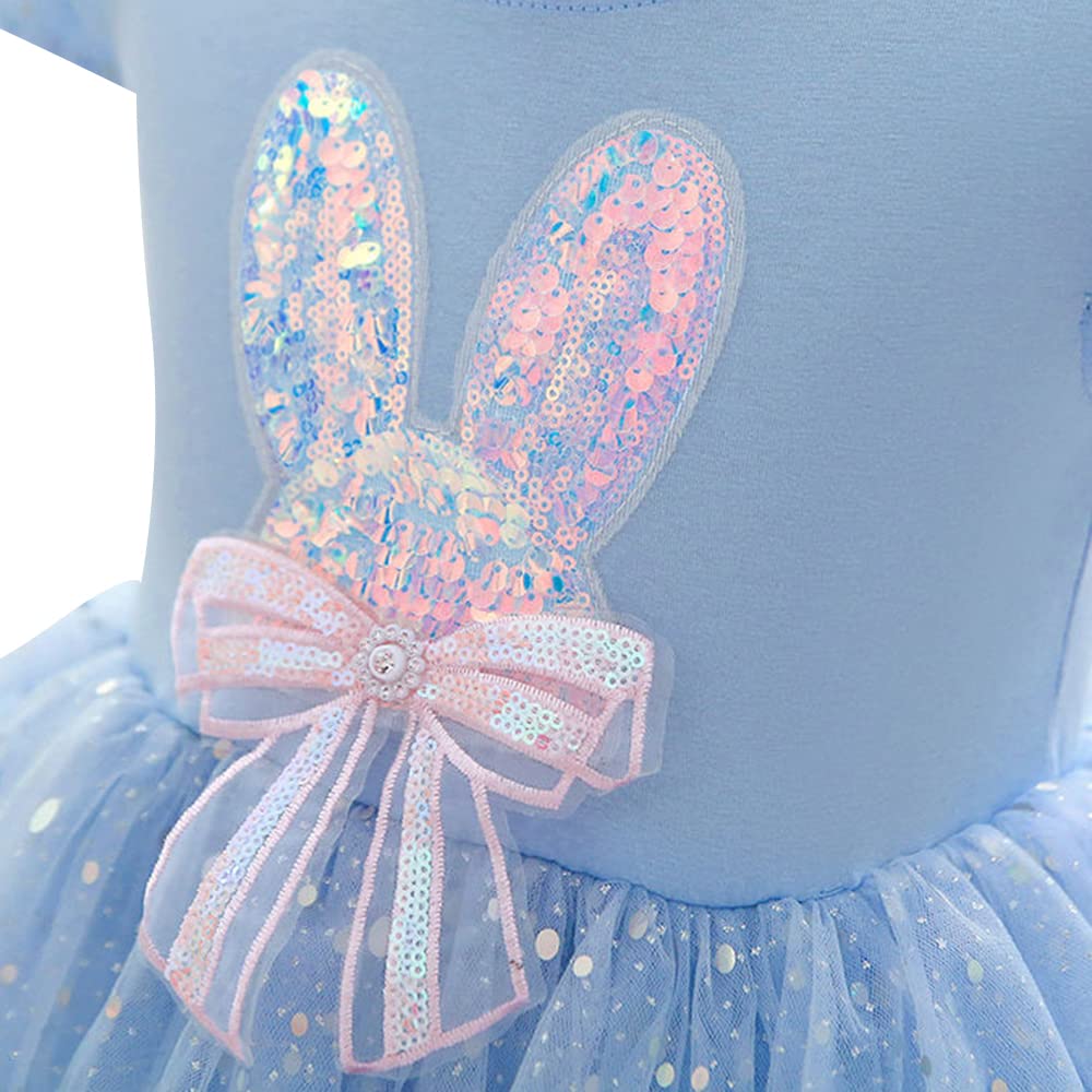 Hopscotch Girls Light Sequin Embellished Party Dress. In Blue Color for Ages 5-6 Years