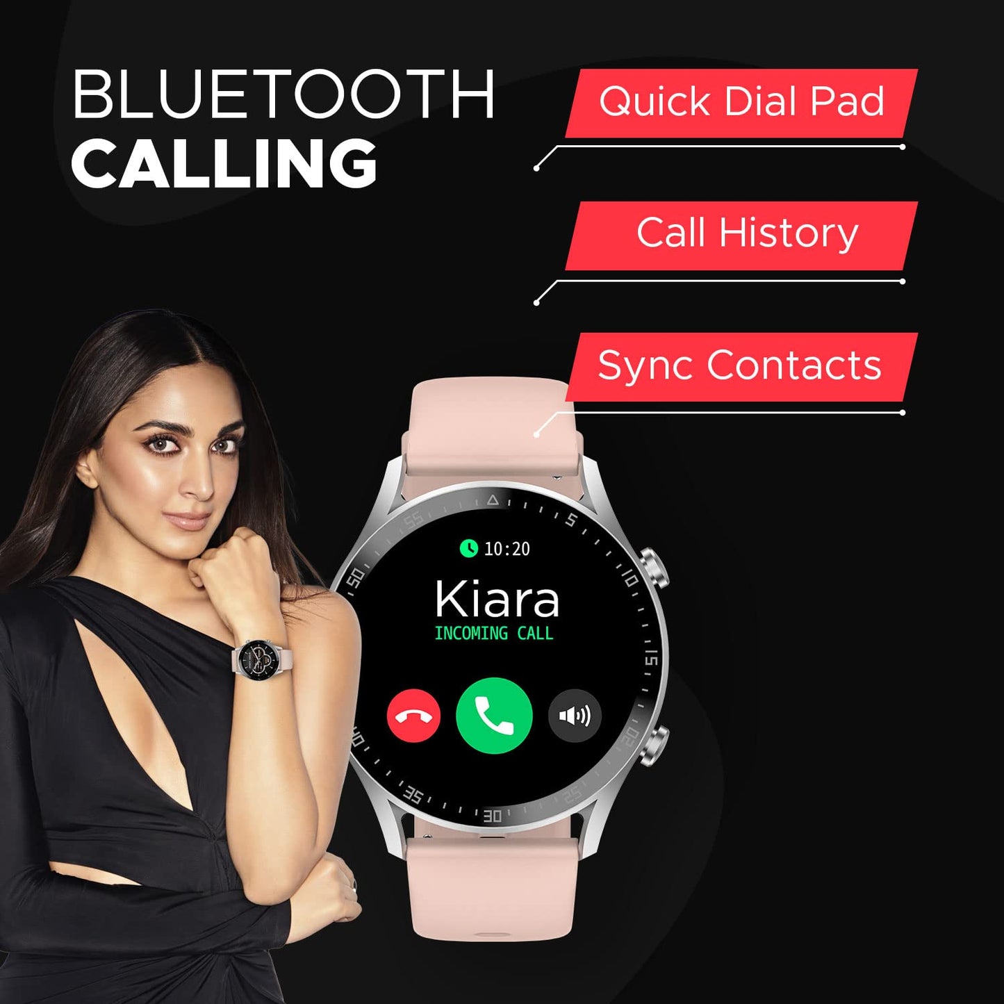 Fire-Boltt Talk 2 Pro Bluetooth Calling Smartwatch, 1.39" TFT Display with Dual Button, Hands On Voice Assistance, 120 Sports Modes, in Built Mic & Speaker (Talk 2, Pink)