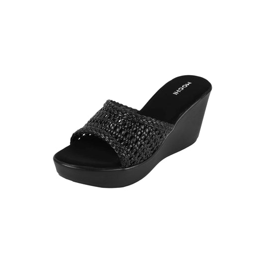Mochi Women's Open Casual - les with Flat Black Flat sole UK/5 EU/38(34-428)