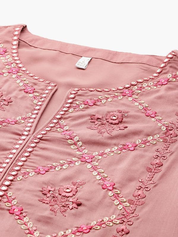 Ahalyaa Women's Silk Blend Kurta Set (GI-AHKUPNDU-COMBO-1135_Mauve