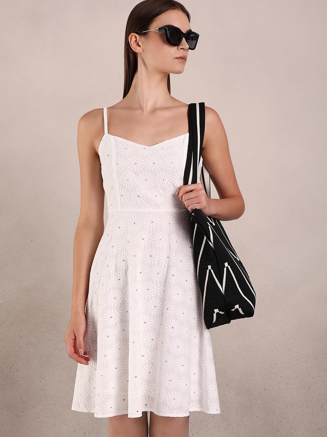 VERO Moda Women's Cotton Fit and Flare Mini Dress
