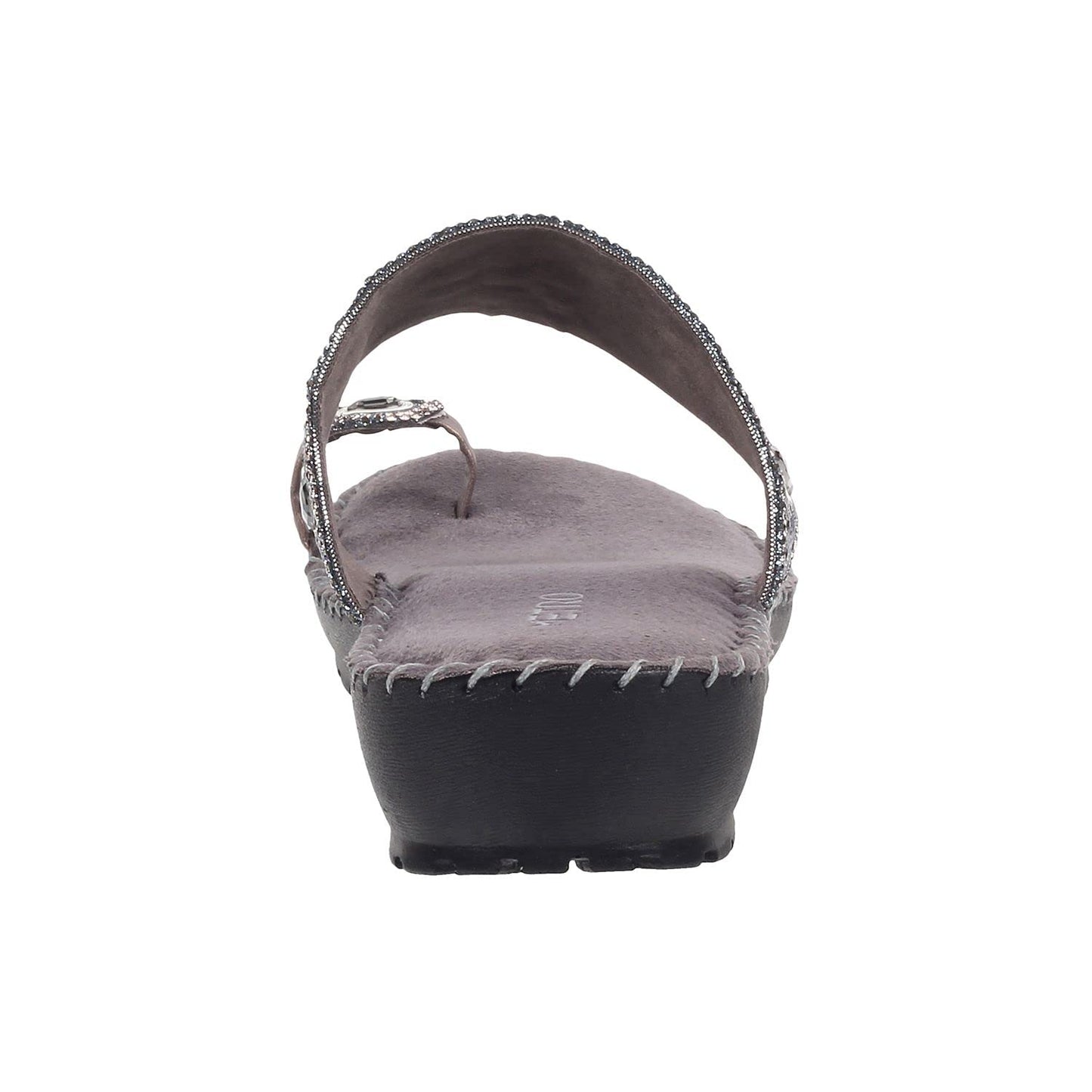 Metro Womens Synthetic Gun Metal Slip Ons - SaumyasStore