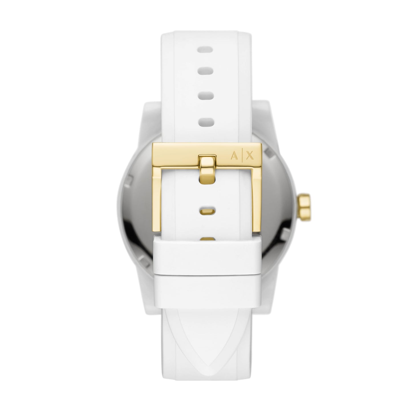 Armani Exchange Silicone Analog White Dial Women's Watch-Ax7126