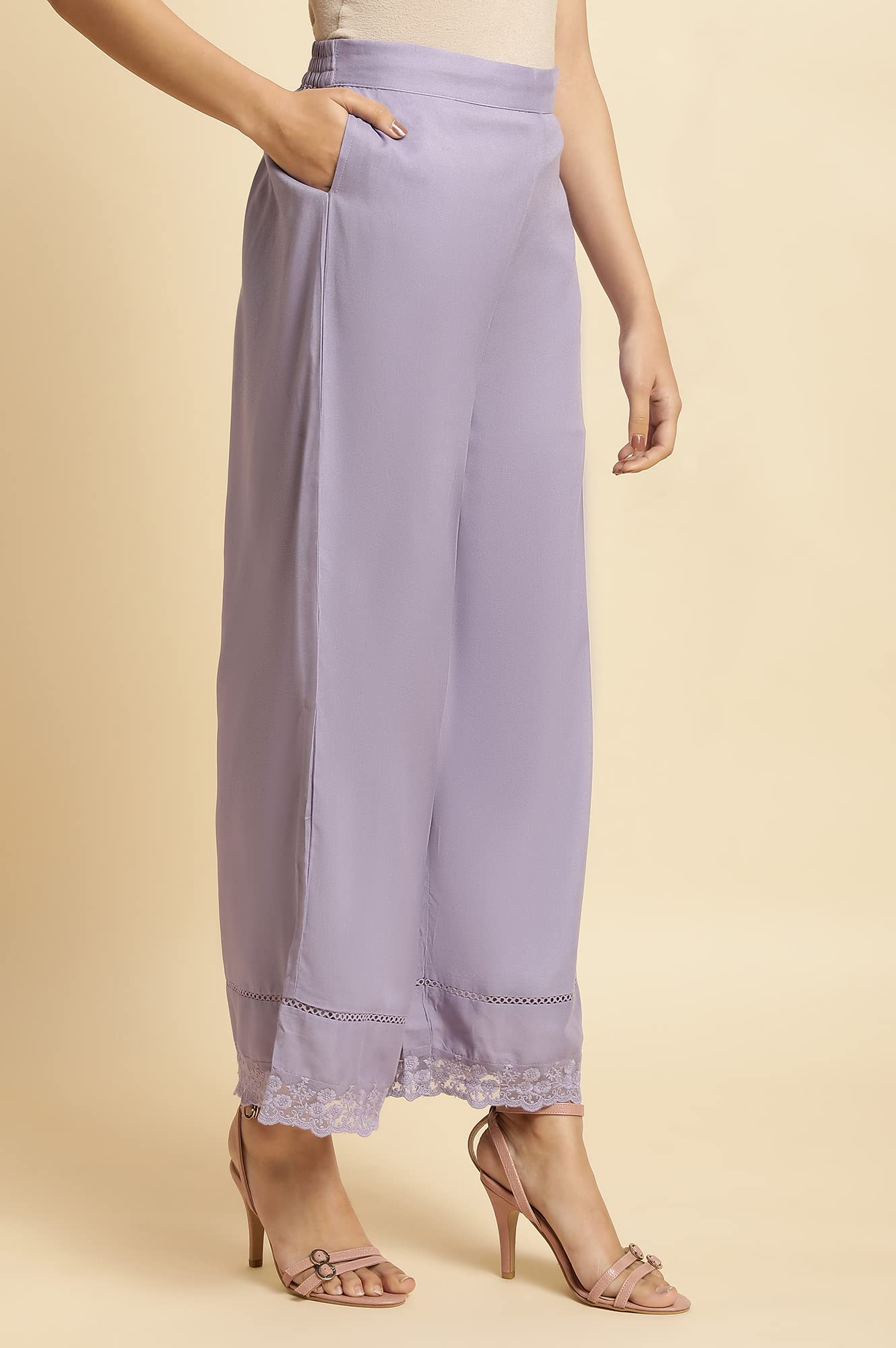 W Strechable Parallel Pants for Women | Trousers for Women | W for Woman
