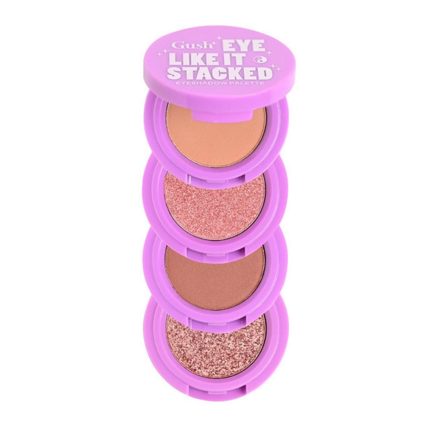 Gush 4 in 1 Eye Shadow | Pocket-sized Palette | Blendable, Long lasting, Beginner Friendly and Compact | Matte and Shimmer Finish | Contains Shea Butter and Moringa oil (3.6 g) (Pink Rock)