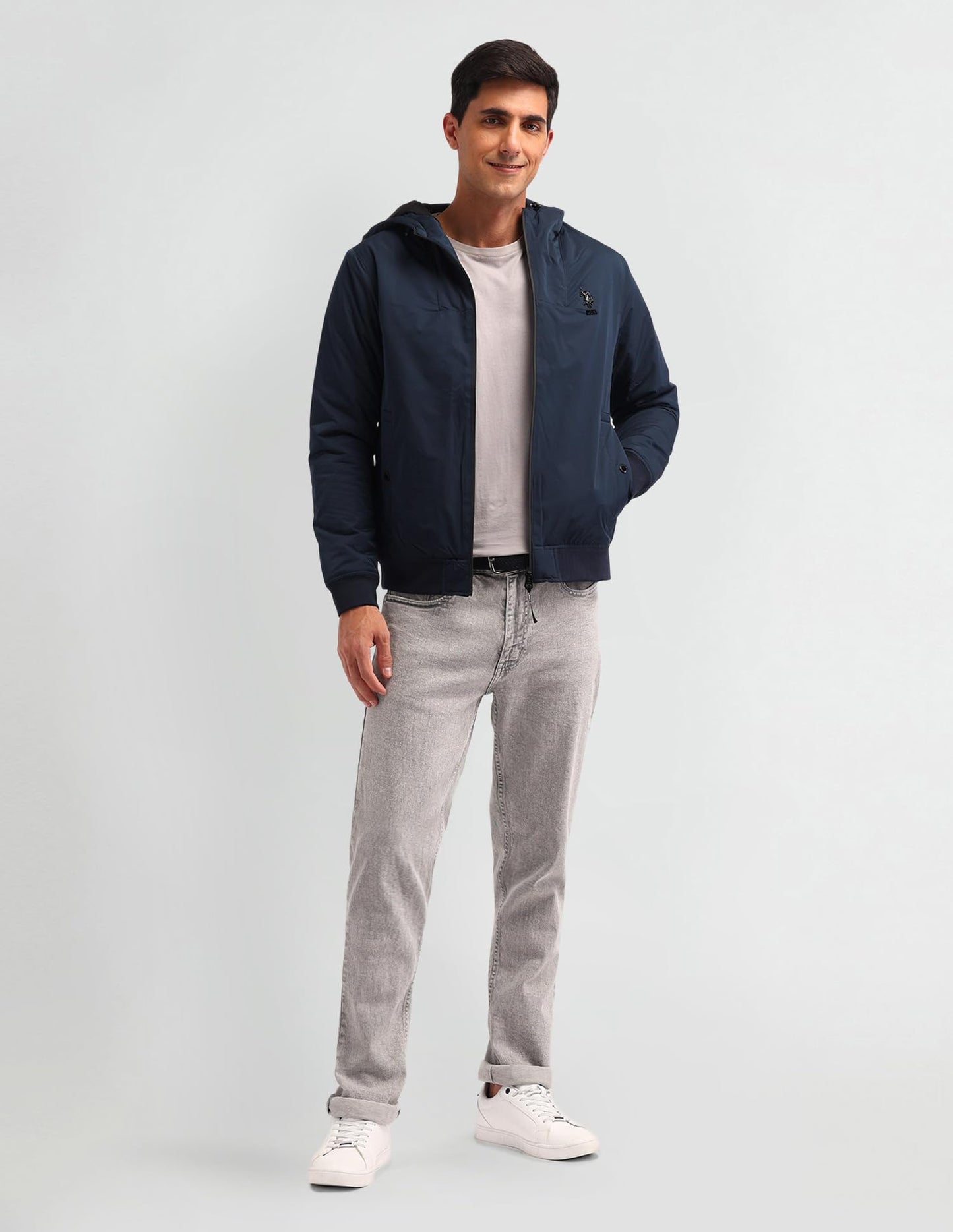 U.S. Polo Assn. Denim Co. Men's A-Line Coat (UDJCK1404_Navy