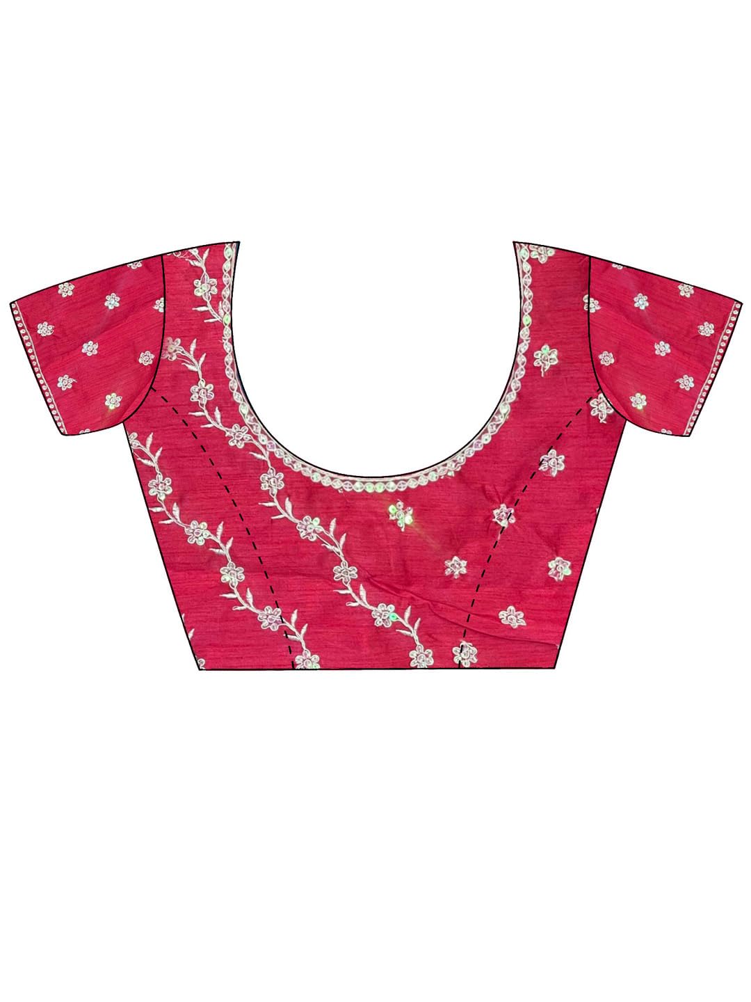 AKHILAM Women's Light Green Georgette Sequins Embellished Saree with Unstitched Blouse Piece (KESARI5506_KR)