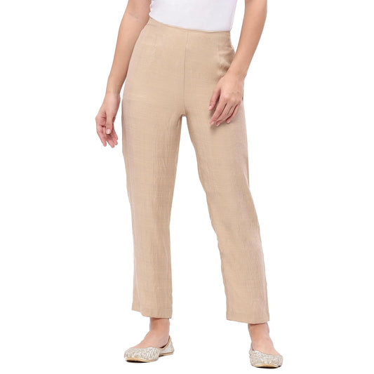 Rangriti Women's Regular 1 Pants (ASRTDBTM20042AW24GLD_Gold