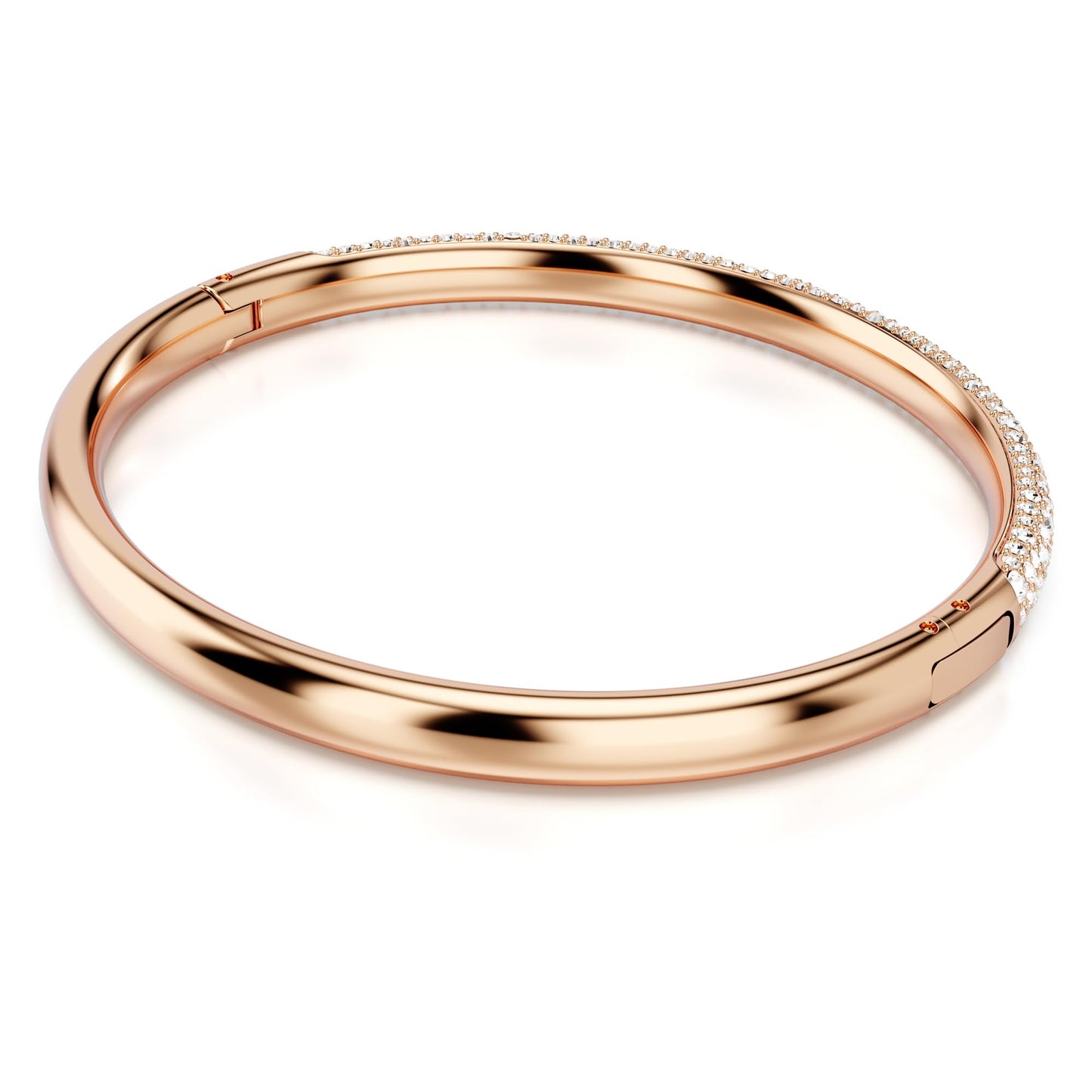 Swarovski Sublima Bangle, Snow Pavé, White, Rose Gold-Tone Plated