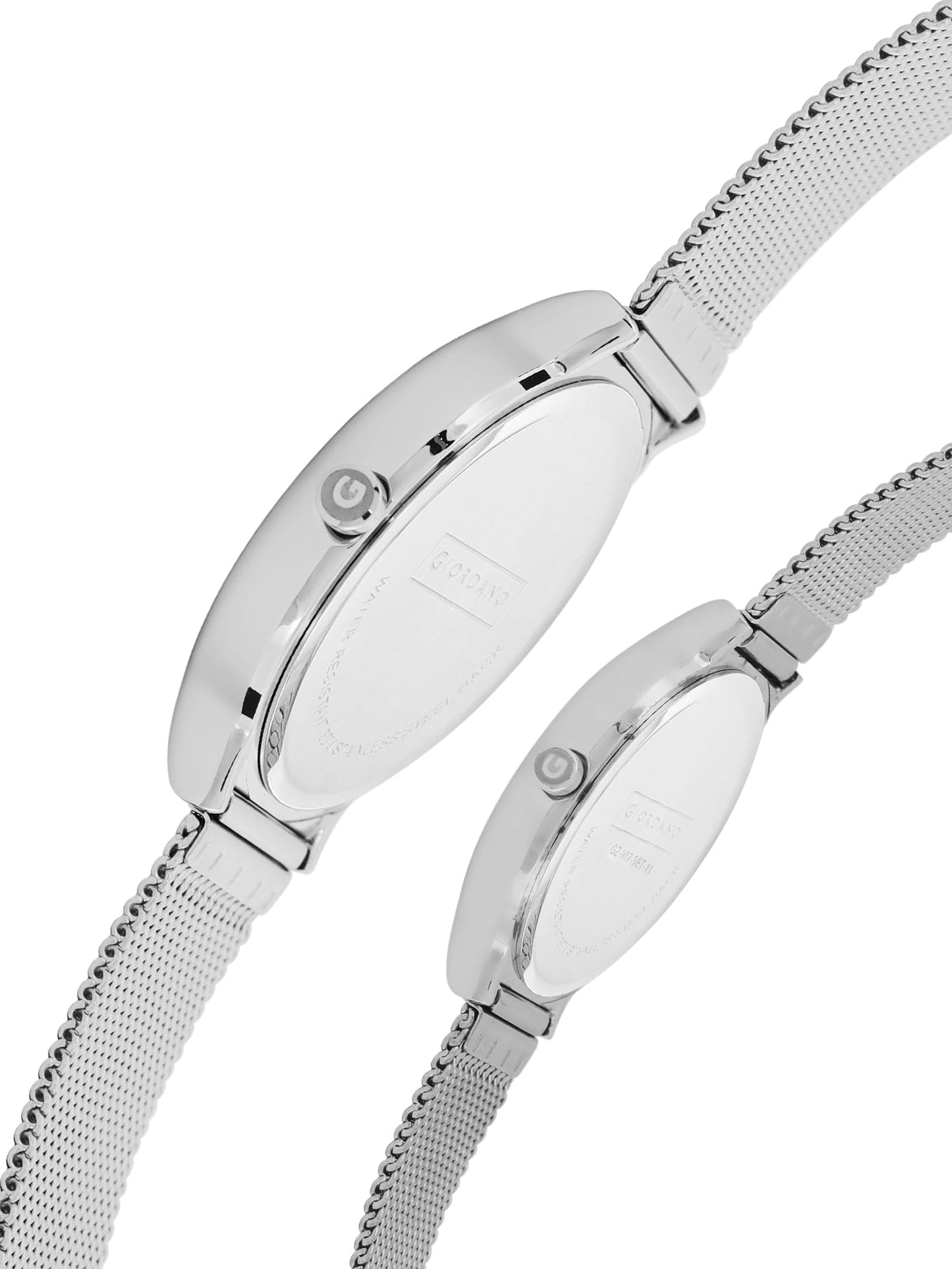 Giordano Analog Stylish Pair Wrist Watch for Couples Water Resistant Fashion Watch Round Shape with 2 Hand Mechanism to Compliment Your Look/Ideal Gift for Men & Women - GZ-987-SET