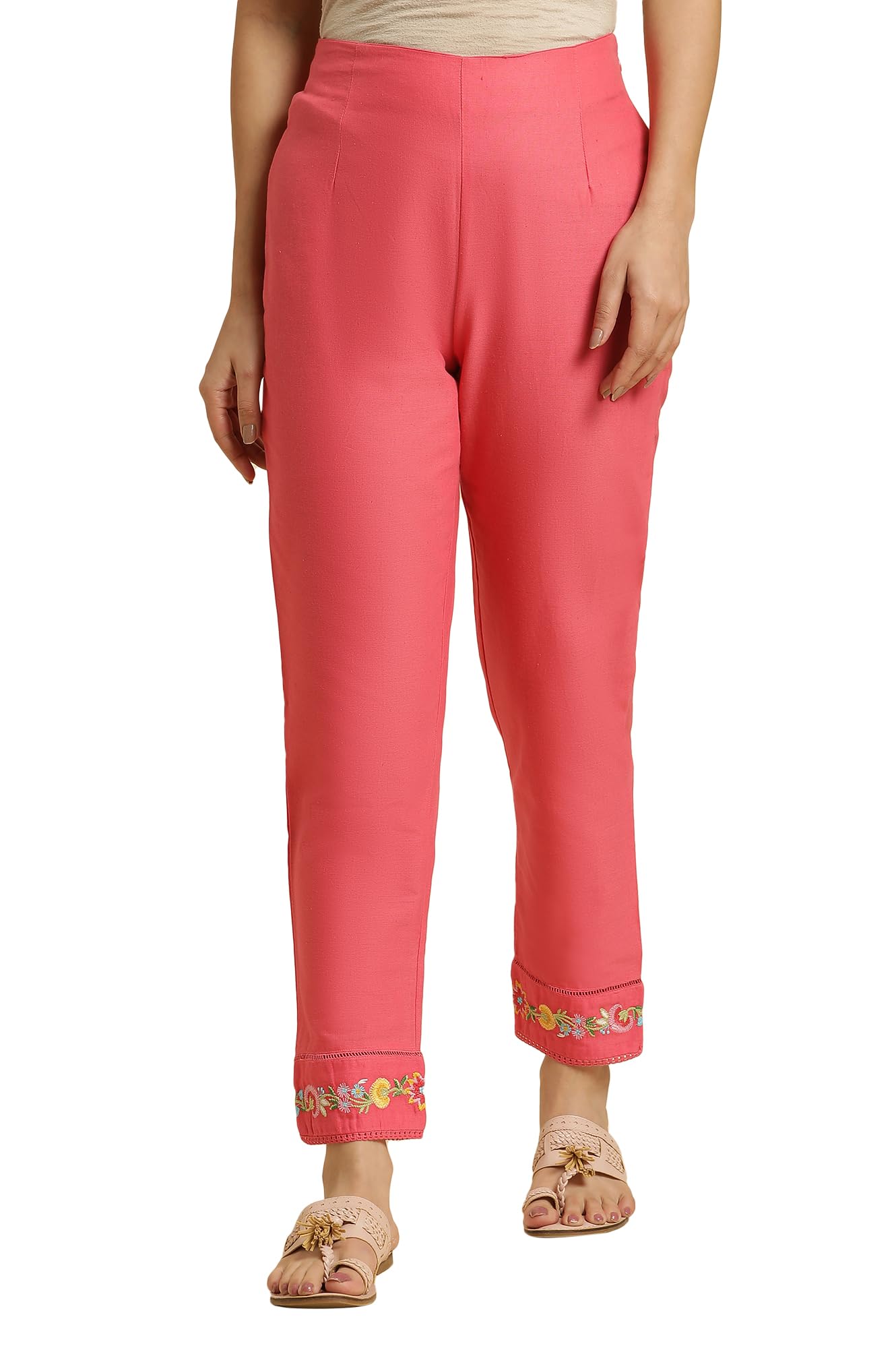 W Cotton Blend Slim Pants for Women | Cotton Blend Slim Pants for Women | Trousers for Women | W for Woman