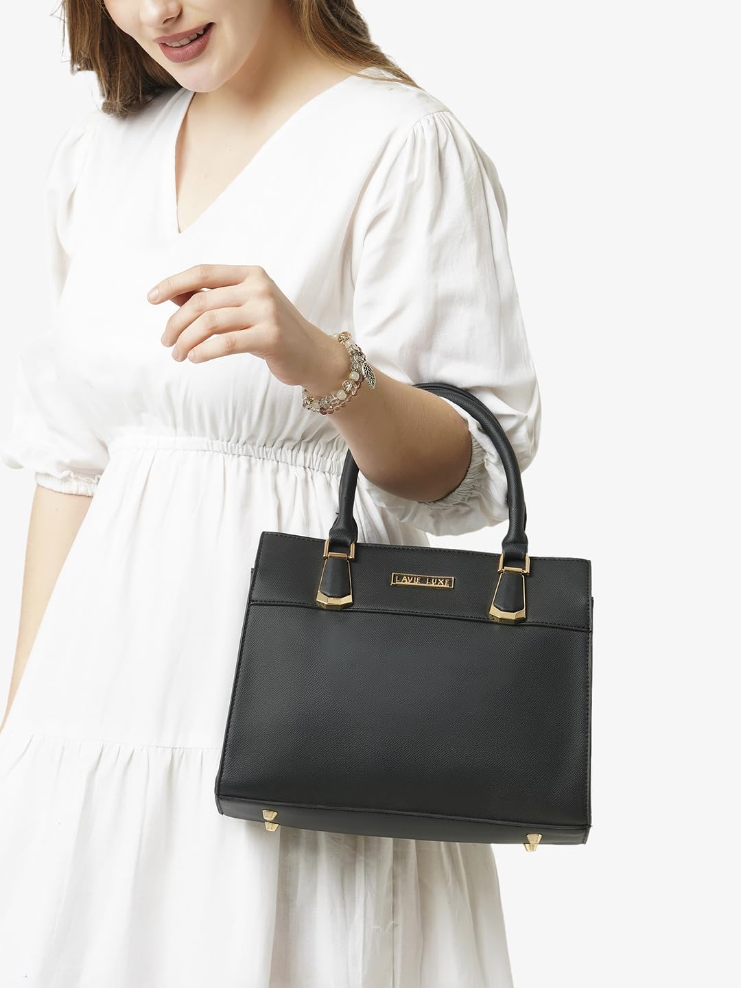Lavie Luxe Women's Celie Satchel Bag | Satchel Handbag for Work | Ladies purse | Stylish Shoulder Bag | Gift for Women