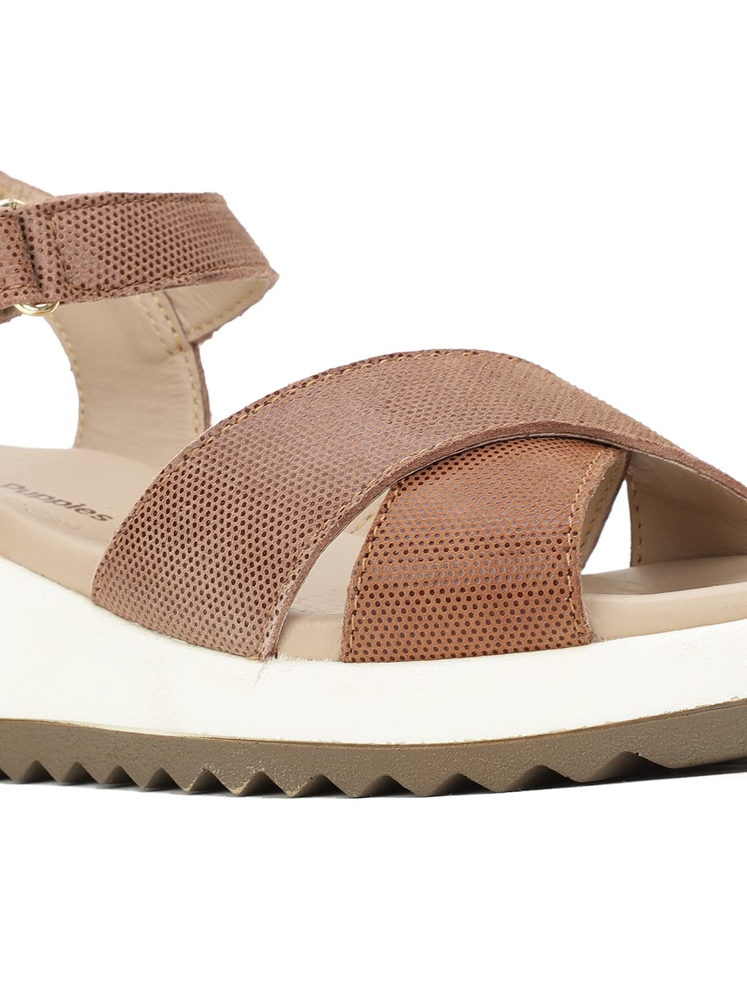 Hush Puppies Women's Scarlet Brown Leather Fashion Sandals-7 UK (40 EU) (7644909)