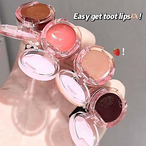 Cappuvini Sweetheart Cat Ring Lip Gloss | Non-Transfer Smudge Proof Lip Stain | Coffee Peach Nude Berry Queen Lipstick Colors | Cute Wearable Ring Design | Jelly Texture Glass Lip Effect | Buildable Coverage Full Pigment Glossy Finish | Light Texture for