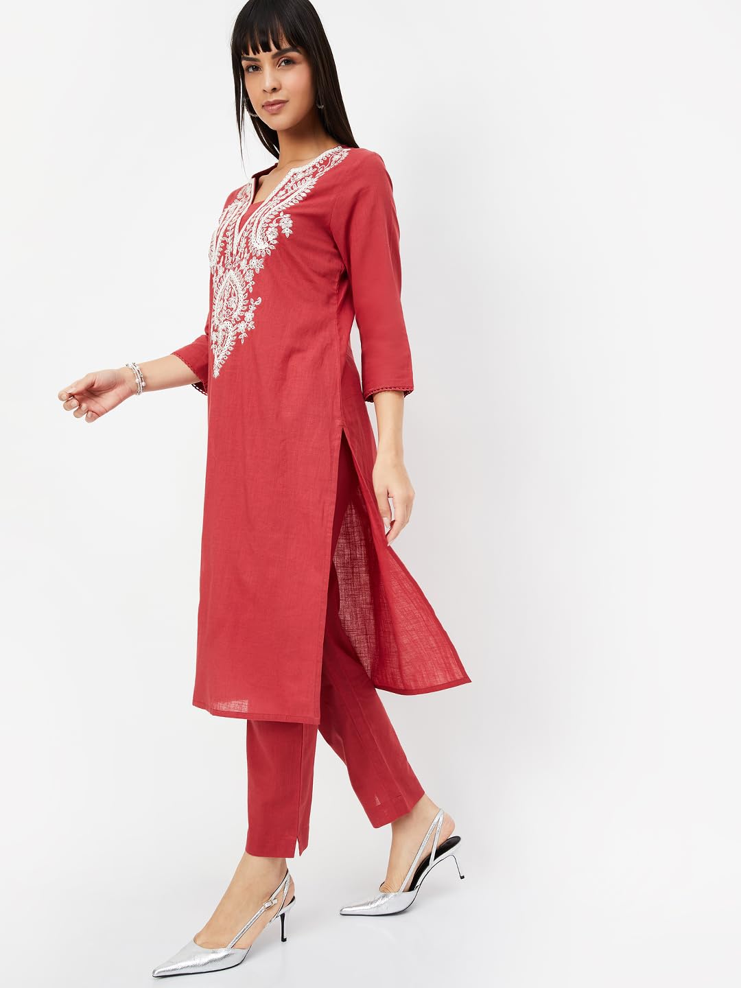 Max Women's Cotton Blend Kurta Set