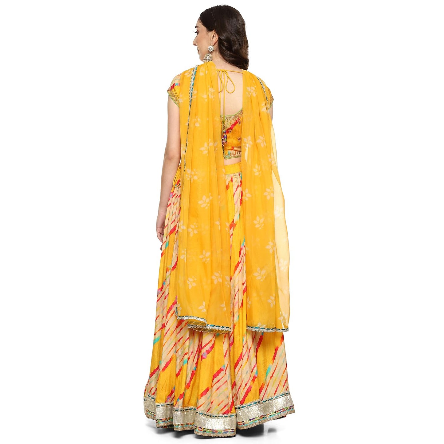 BIBA WOMEN PRINTED STRAIGHT SALWAR KURTA DUPATTA(SKDRANG8915_YELLOW_38)