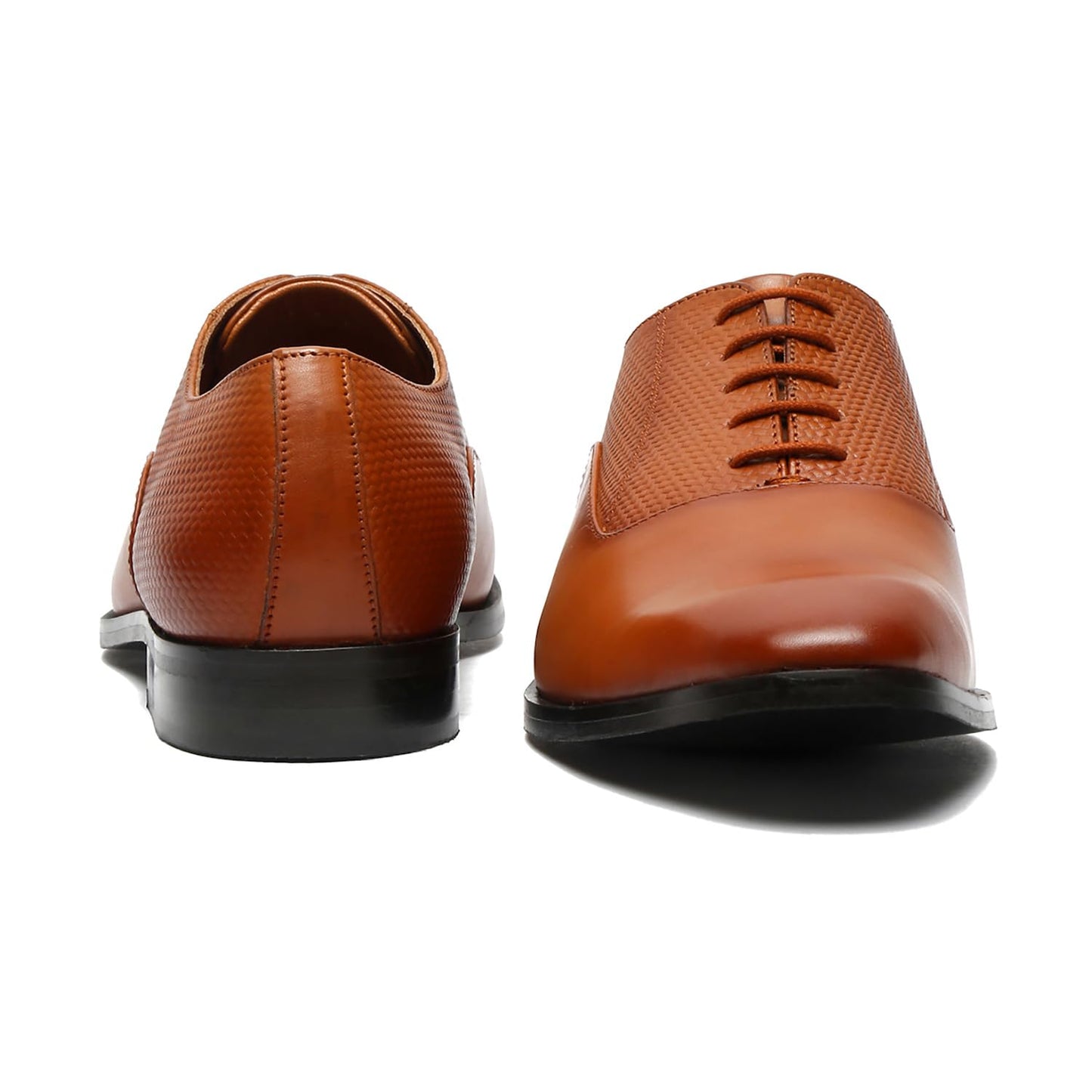 LOUIS STITCH Men's British Tan Derby Formal Shoes Handmade Italian Leather Shoes for Men (EUPLDYTN) (Size- 7 UK)