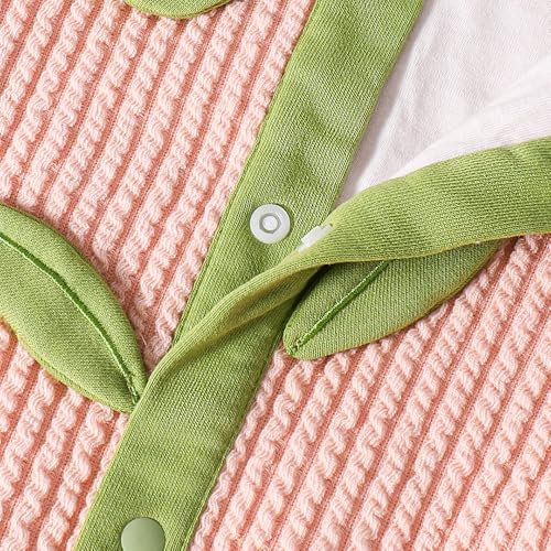 Hopscotch Girls Full Sleeves Pink Flower Petal Collar Bodysuit For Ages (12-18 Months)