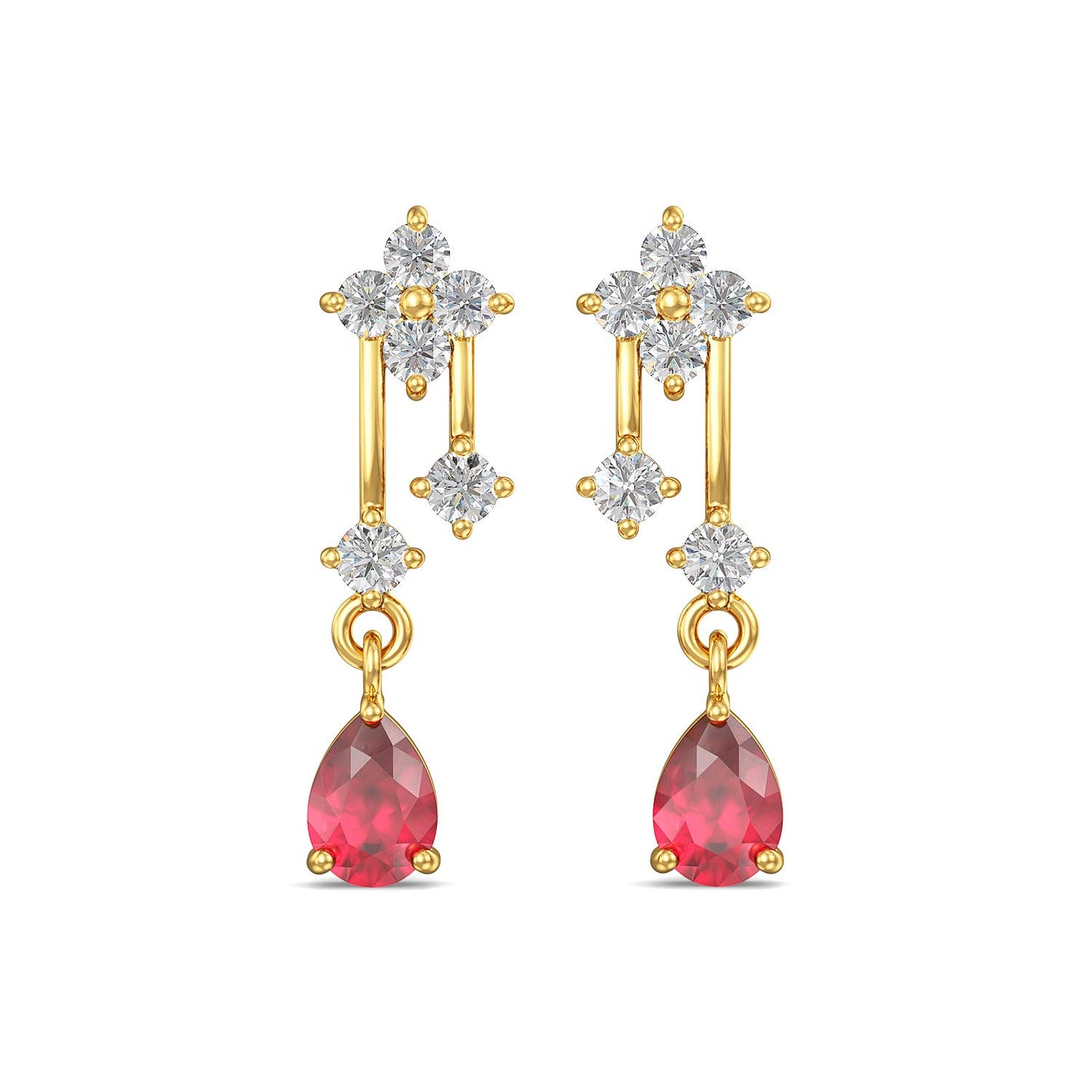 Joyalukkas Impress Collection 22k Yellow Gold Stud Earrings for Women