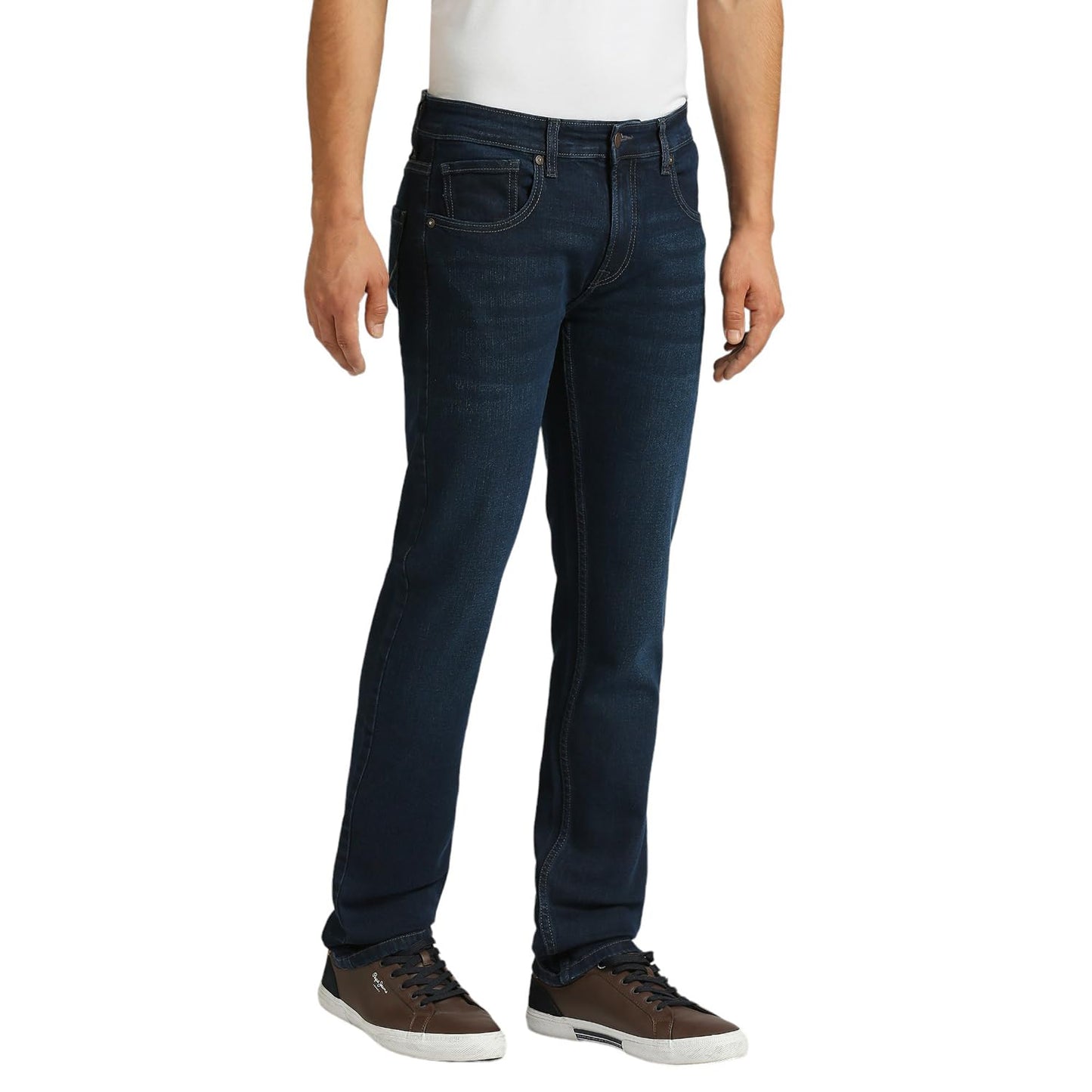 Pepe Jeans Men's Mid Rise Slim Fit Jeans Blue