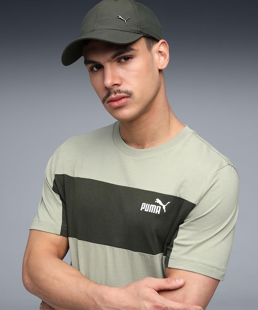 Puma, Men, ESS Block Tee, Dark Olive, XS, (68468582)
