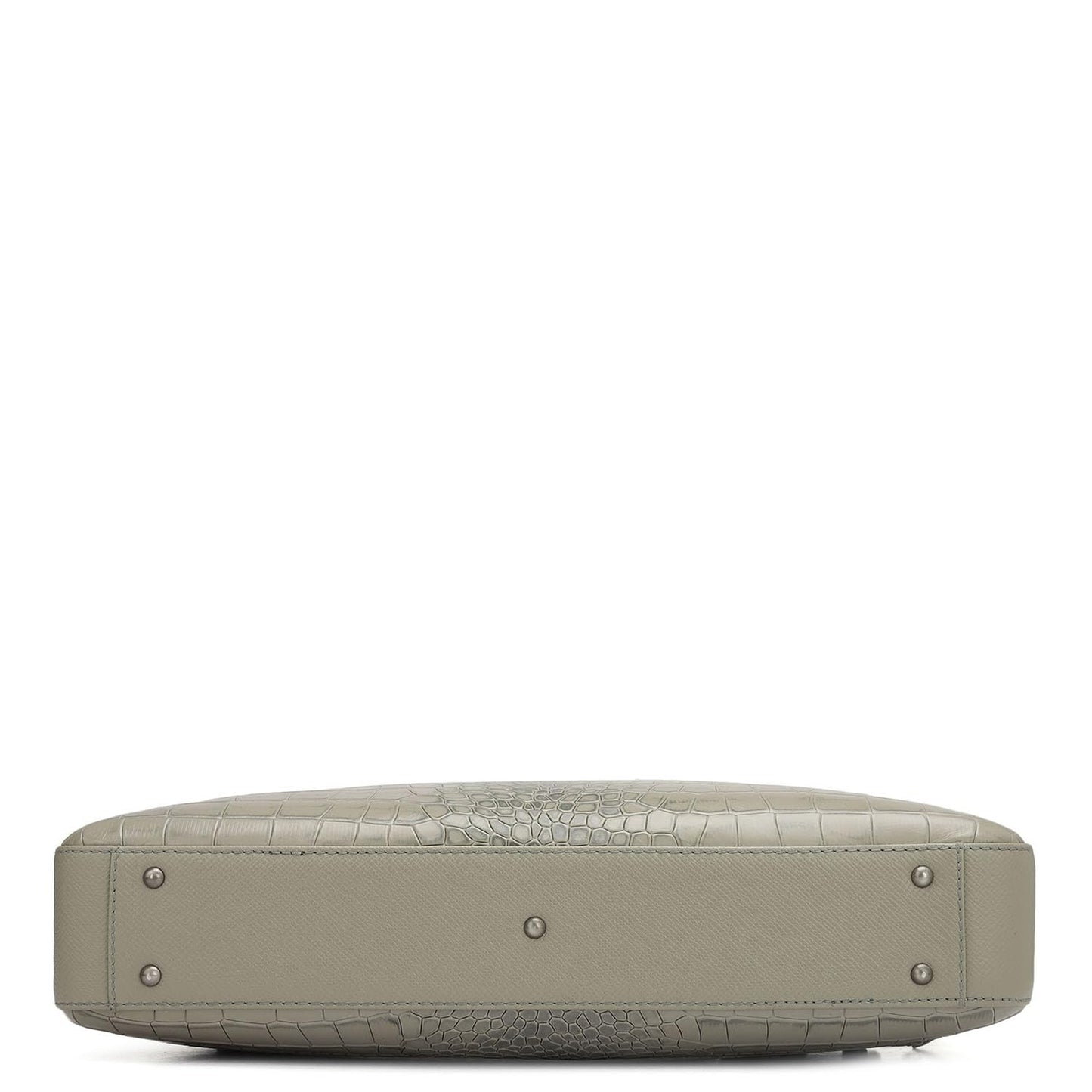 Da Milano Leather Laptop Bag for Men & for Women - Fits Upto 14" Laptop - Grey