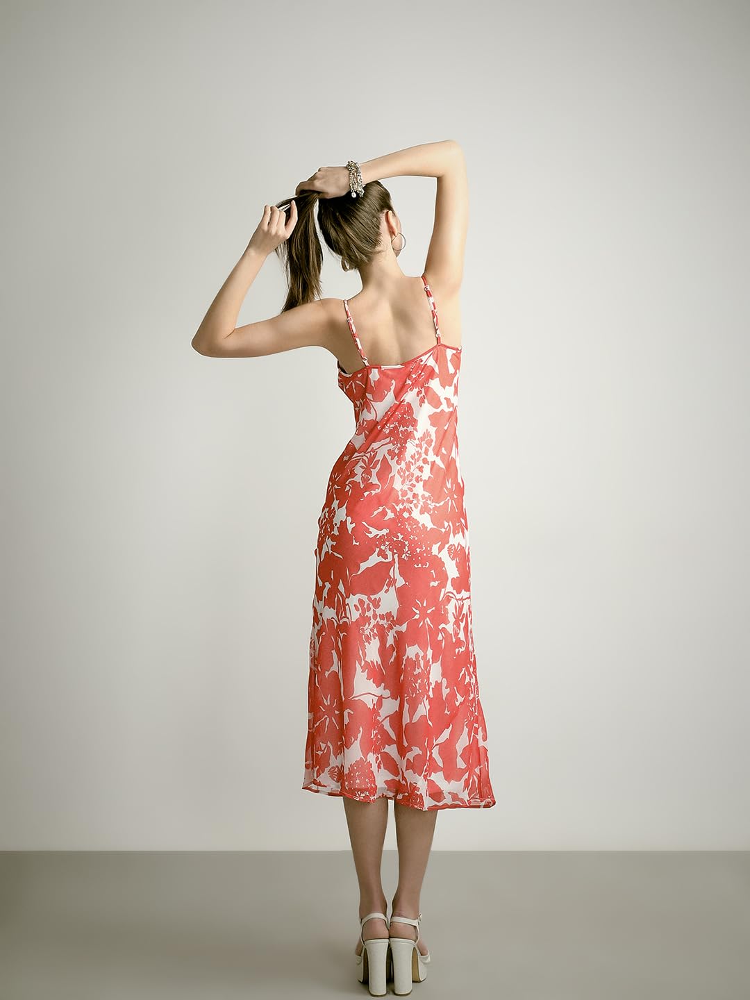 VERO MODA Women's Fit and Flare Red Dress