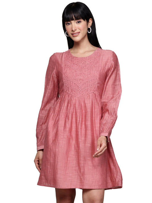 Ritu Kumar Pink Essential-Label Short Dress