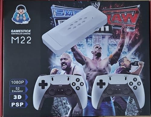M22 Gamestick Controller Gamepad, 1080P, 52 Emulator, 3D, PSP, Wrestling Theme