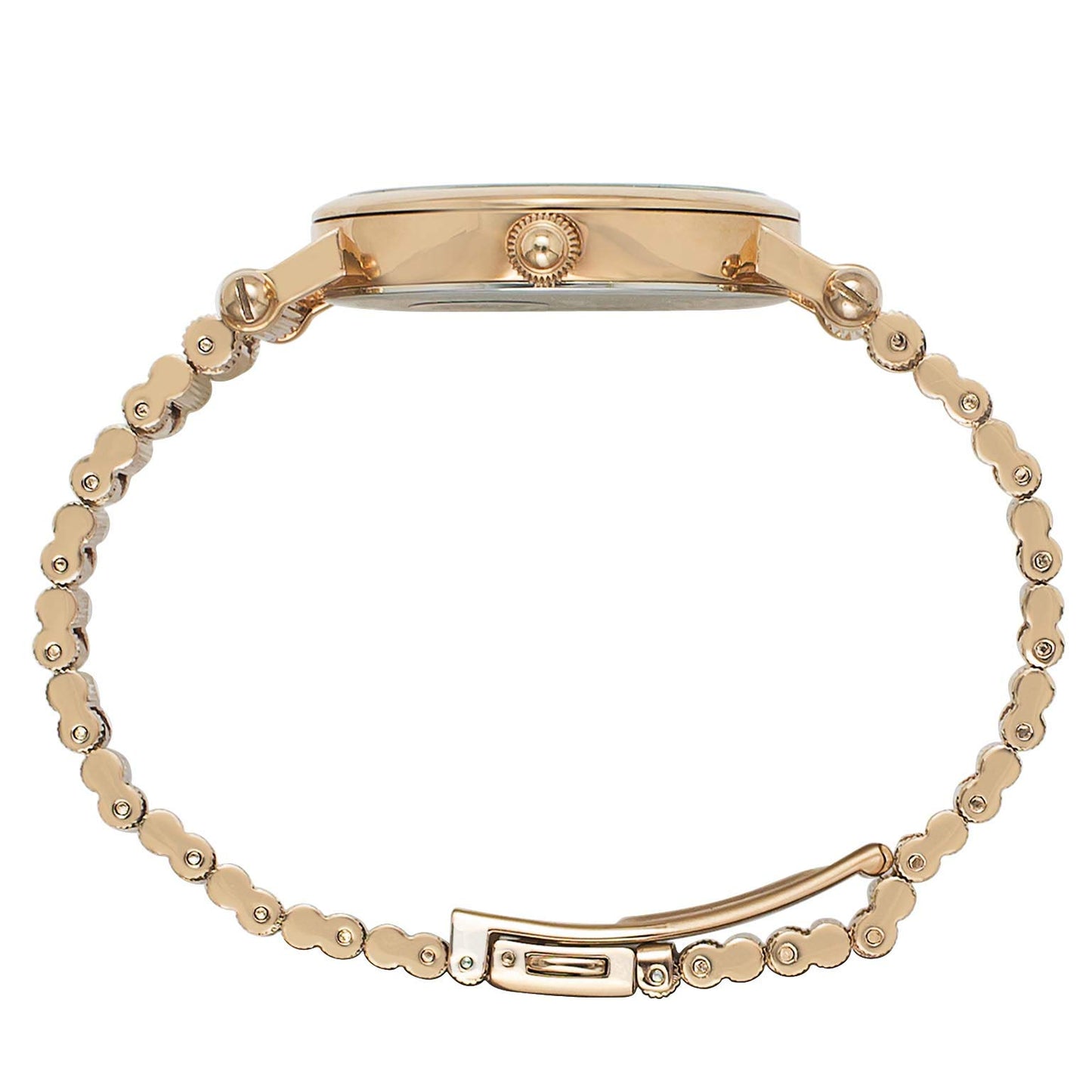 Timex Women Brass Analog Grey Dial Watch-Twel14302, Band Color-Rose Gold