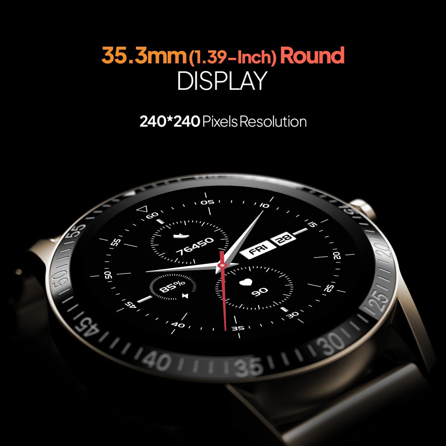 Fire-Boltt Talk Bluetooth Calling Smartwatch, 1.39" TFT Display with Dual Button, Hands On Voice Assistance, 120 Sports Modes, in Built Mic & Speaker (Talk, Beige)